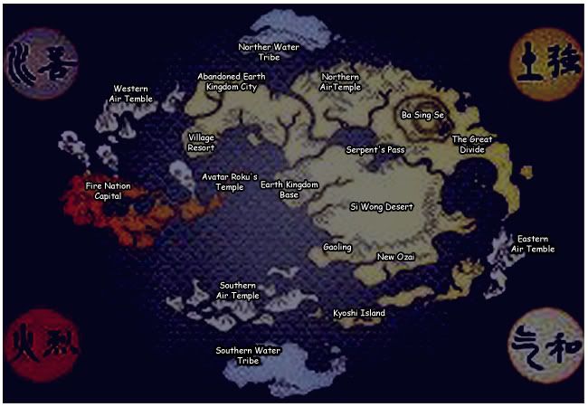 Avatar The Legend Of Korra Map Map Of The World Of Avatar The Last Airbender | Projectkorra Community  Forums